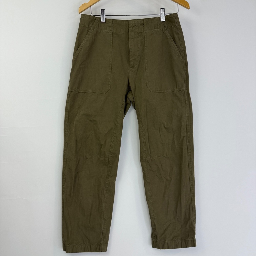 Rag & Bone Utility Pants Women Size 4 Olive Green Cotton Patch Pocket Trousers